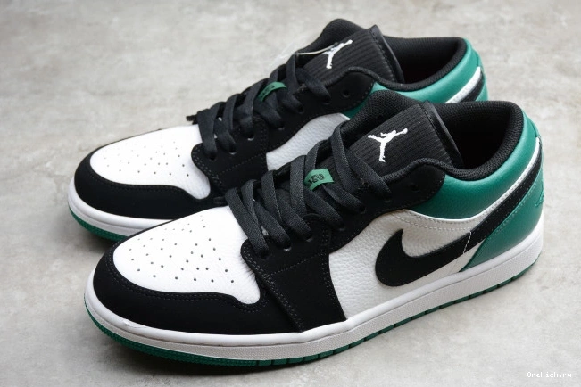 One Kick Low Air White Green 1 553558-113 Mystic Black Jordan 0714